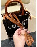 CELINE MINI TRIOMPHE VERTICAL CABAS HANDBAG WITH STRAP