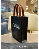 CELINE MINI TRIOMPHE VERTICAL CABAS HANDBAG WITH STRAP
