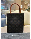 CELINE MINI TRIOMPHE VERTICAL CABAS HANDBAG WITH STRAP