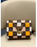 LOUIS VUITTON TWIST MM IN DAMIER CHECK MONOGRAM CANVAS & LEATHER  