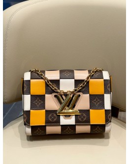 LOUIS VUITTON TWIST MM IN DAMIER CHECK MONOGRAM CANVAS & LEATHER  