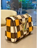 LOUIS VUITTON TWIST MM IN DAMIER CHECK MONOGRAM CANVAS & LEATHER  