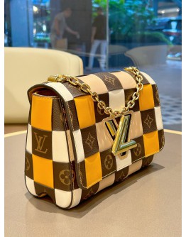 LOUIS VUITTON TWIST MM IN DAMIER CHECK MONOGRAM CANVAS & LEATHER  