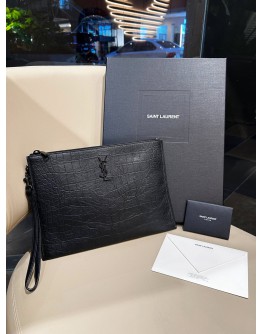 YSL YVES SAINT LAURENT CASSANDRA DOCUMENT CLUTCH  