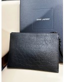 YSL YVES SAINT LAURENT CASSANDRA DOCUMENT CLUTCH  