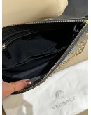 VERSACE MEDUSA STUDDED STONES LEATHER CLUTCH  