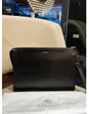 VERSACE MEDUSA STUDDED STONES LEATHER CLUTCH  