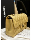CHANEL CLASSIC SMALL FLAP IN PASTEL YELLOW CAVIAR LEATHER & LIGHT GOLD HARDWARE