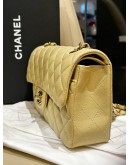CHANEL CLASSIC SMALL FLAP IN PASTEL YELLOW CAVIAR LEATHER & LIGHT GOLD HARDWARE