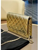 CHANEL CLASSIC WOC IN METALLIC GOLD CALF LEATHER ON GOLD HARDWARE