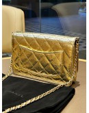 CHANEL CLASSIC WOC IN METALLIC GOLD CALF LEATHER ON GOLD HARDWARE