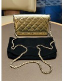 CHANEL CLASSIC WOC IN METALLIC GOLD CALF LEATHER ON GOLD HARDWARE