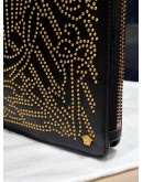 VERSACE STUDDED STONES WITH MEDUSA DOCUMENT LEATHER CLUTCH