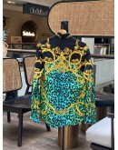 VERSACE JEANS COUTURE MENS LEOPARD PRINT LONG SLEEVE SHIRT
