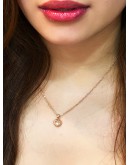 CHOPARD HAPPY DIAMOND NECKLACE IN 750 18K ROSE GOLD