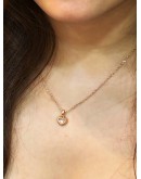 CHOPARD HAPPY DIAMOND NECKLACE IN 750 18K ROSE GOLD