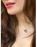 TIFFANY & CO SILVER PALOMA PICASSO RUBBING HEART NECKLACE