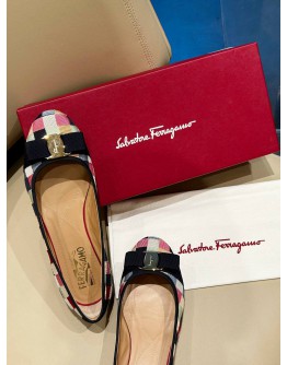 SALVATORE FERRAGAMO PATCHWORK VARINA BALLET FLAT