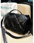 BOTTEGA VENETA CASSETTE PADDED SHOULDER CROSSBODY BAG IN BLACK  