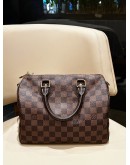 LOUIS VUITTON SPEEDY BANDOULIERE 25 IN BROWN DAMIER EBENE CANVAS