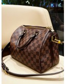 LOUIS VUITTON SPEEDY BANDOULIERE 25 IN BROWN DAMIER EBENE CANVAS