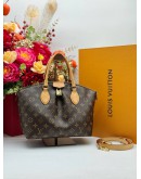 2023 LOUIS VUITTON BOETIE PM TOP HANDLE & SHOULDER BAG IN BROWN MONOGRAM CANVAS 