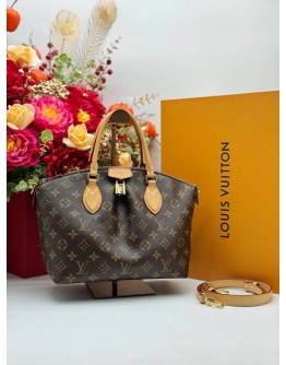 2023 LOUIS VUITTON BOETIE PM TOP HANDLE & SHOULDER BAG IN BROWN MONOGRAM CANVAS 