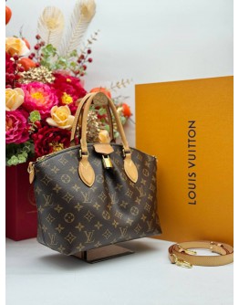 2023 LOUIS VUITTON BOETIE PM TOP HANDLE & SHOULDER BAG IN BROWN MONOGRAM CANVAS 