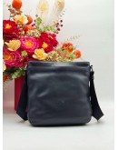 COACH MESSENGER BAG IN DARK BLUE PEBBLED LEATHER