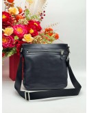 COACH MESSENGER BAG IN DARK BLUE PEBBLED LEATHER
