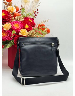 COACH MESSENGER BAG IN DARK BLUE PEBBLED LEATHER
