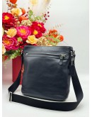 COACH MESSENGER BAG IN DARK BLUE PEBBLED LEATHER