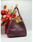 KATE SPADE LEILA MEDIUM TRIPLE COMPARTMENT SHOULDER BAG IN CHERRYWOOD PEBBLED LEATHER