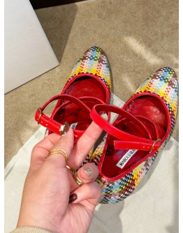 MANOLO BLAHNIK CAMPARINEW WOOL TARTAN