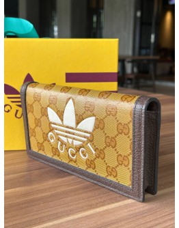 2022 LIMITED SPECIAL EDITION OF GUCCI X ADIDAS GG SUPREME WALLET ON CHAIN CROSSBODY BAG