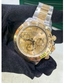 ROLEX DAYTONA COSMOGRAPH WITH HALF 18K 750 YELLOW GOLD REF 116503 CHAMPAGNE DIAL 40MM AUTOMATIC WATCH