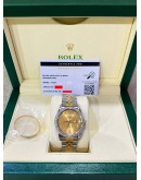 ROLEX DATEJUST 36 HALF 18K 750 YELLOW GOLD DIAMOND JUBILEE REF 16233 GOLD CHAMPAGNE DIAMONDS DIAL 36MM AUTOMATIC WATCH