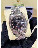 ROLEX DATEJUST 36 REF 116234 BLACK DIAMOND DIAL 36MM AUTOMATIC WATCH