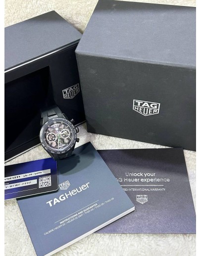 TAG HEUER CARRERA CHRONOGRAPH EXTREME SPORT REF CBU2080 SKELETON DIAL 44MM AUTOMATIC WATCH