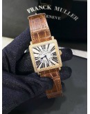 FRANCK MULLER MASTER SQUARE 18K ROSE GOLD DIAMOND WATCH 33MM QUARTZ WATCH  