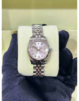 ROLEX LADY DATEJUST DIAMOND JUBILEE REF 179174 SILVER DIAL 26MM AUTOMATIC WATCH