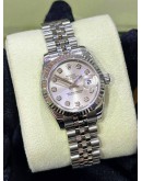 ROLEX LADY DATEJUST DIAMOND JUBILEE REF 179174 SILVER DIAL 26MM AUTOMATIC WATCH
