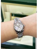 ROLEX LADY DATEJUST DIAMOND JUBILEE REF 179174 SILVER DIAL 26MM AUTOMATIC WATCH