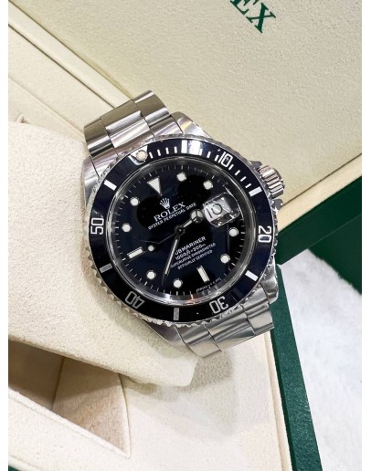 ROLEX SUBMARINER DATE REF 16610 BLACK DIAL 40MM AUTOMATIC WATCH