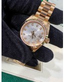 ROLEX LADY DATEJUST REF 179175 FULL 18K 750 YELLOW GOLD WITH DIAMONDS & CHAMPAGNE DIAL 26MM AUTOMATIC WATCH