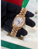 ROLEX LADY DATEJUST REF 179175 FULL 18K 750 YELLOW GOLD WITH DIAMONDS & CHAMPAGNE DIAL 26MM AUTOMATIC WATCH