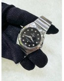 OMEGA CONSTELLATION LADY BLACK SAILBOAT DIAMOND DIAL QUARTZ WATCH