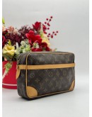 LOUIS VUITTON COMPIEGNE 28 CLUTCH IN BROWN MONOGRAM CANVAS