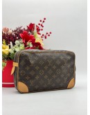 LOUIS VUITTON COMPIEGNE 28 CLUTCH IN BROWN MONOGRAM CANVAS