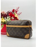 LOUIS VUITTON COMPIEGNE 28 CLUTCH IN BROWN MONOGRAM CANVAS